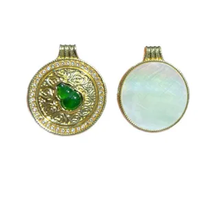 18K Gold Plated Trendy Plant Shape Gourd Pendant Necklace for Women's Anniversary