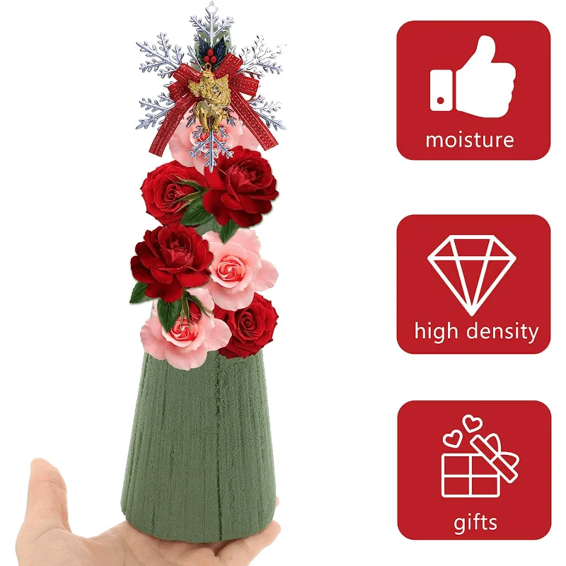 Cono in polistirolo cono bianco fai -da -te schiuma forme vuoto per forniture artigianali natalizie dimensioni assortite con i coni di artigianato per alberi di Natale che producono progetti art