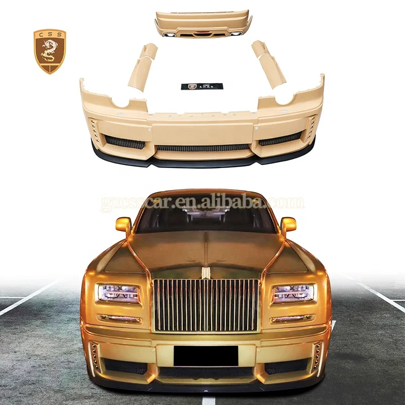 For Rolls Royce Phantom Wd Style Bodykit Fiberglass Front Rear Bumpers Side Skirts Facelift Car Body Kit