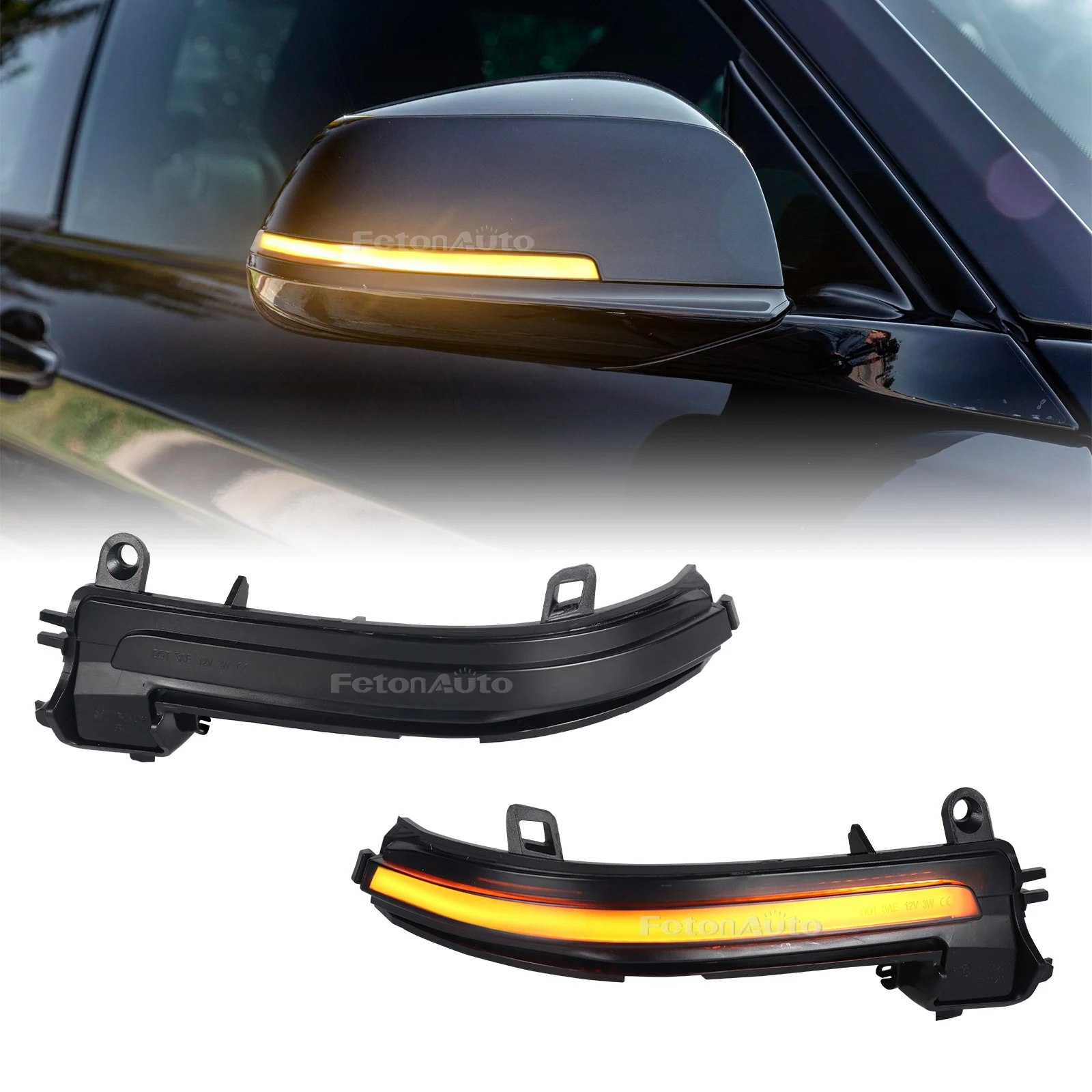 Rearview Lamp LED Dynamic Turn Signal Lights For BMW 1 F20 F21 2 F22 F23 F87 3 F30 F31 F34 F35 4 X1