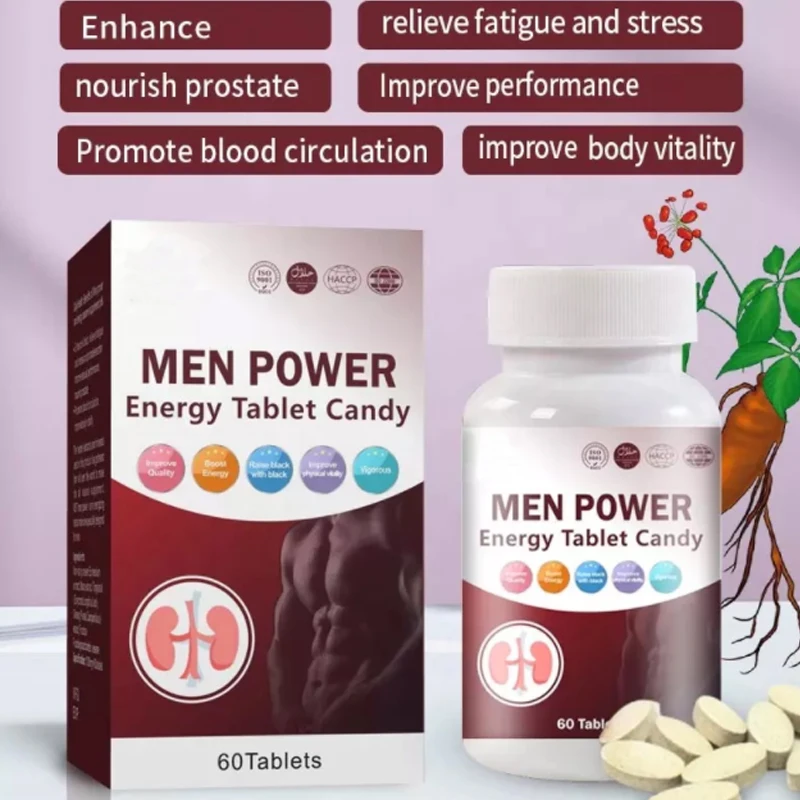 Men Power Tablets Energy Candy Capsules Oem Natural Peruvian Black Maca