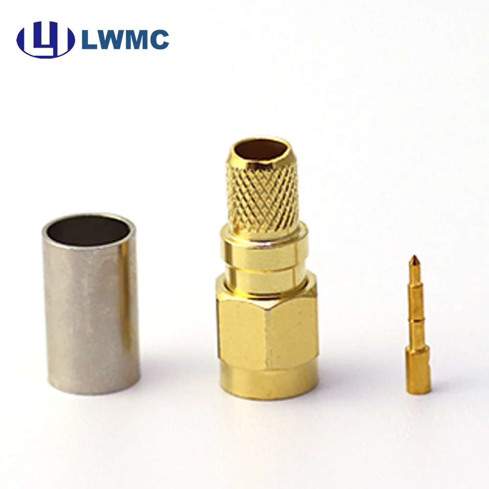 SMA Male Crimp for M&P-HYPERFLEX5/LMR240 Cable