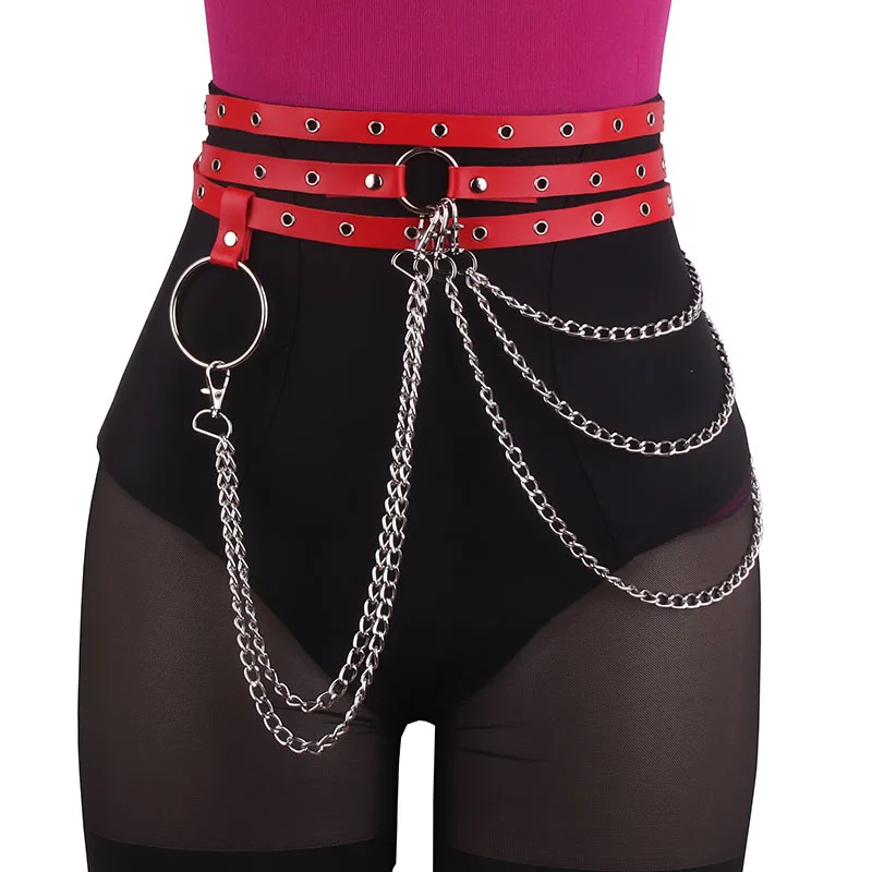 Sexy PU Leather Body Harness Belt - Neo-Gothic Lingerie display picture 3