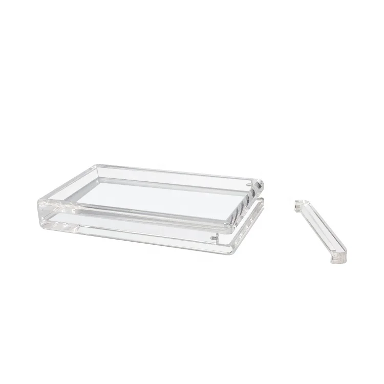 High Quality Durable Using Various Card Display Box Acrylic Magnet Trading Card Storage Box With Sliding Lid