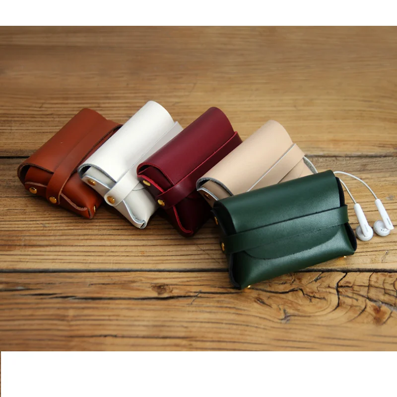 Portable Leather Coin Purse Vintage Design Earbuds Earphone Holder Pouch Mini Wallet Buy Pu