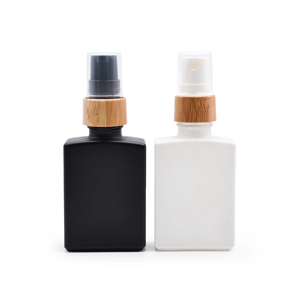 Wholesale red square rectangular essential oil 30ml 1 oz glass dropper bottle for perfume cosmetic oil