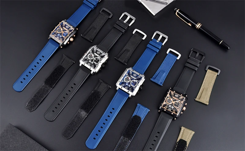 PAGANI DESIGN – nouvelles montres pour hommes, montre-bracelet carré Sport de plongée, étanche à 100M, montres à Quartz multifonctions