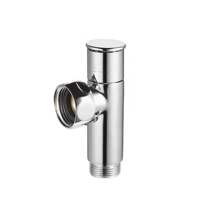 Modern  Angled Chrome Radiator Valve for Bathroom Towel Rail BJ22009-J