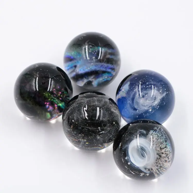 25mm Universe Galaxy Space Dichroic Murano Lampwork Glass Marble Balls