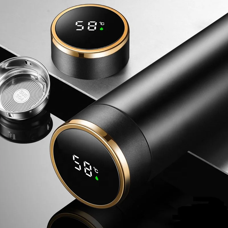 450ml High Quality Smart Intelligent LED Temperature Display Stainless Steel Business Vacuum Flask with Lid