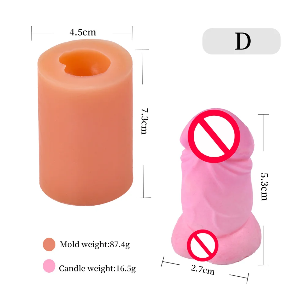 Penis Silicone Mold Genitals for Ice Mousse Fondant Chocolate