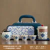 Ru kiln wrapping zhi lian ancient rhyme pot 3 cups, douli cup, t