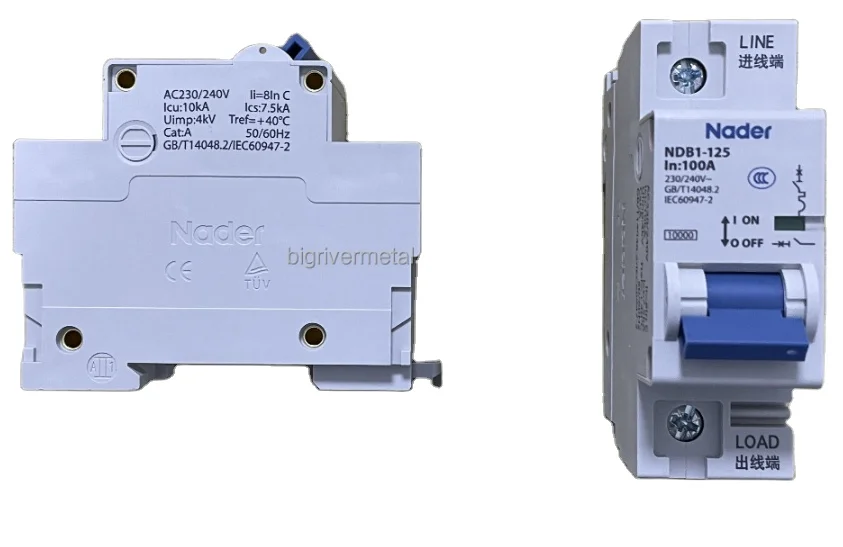 Wifi Breaker Intelligent Circuit Breaker Switch MCB Remote Switch Nader NDB1-125 C100 1P Circuit Breaker