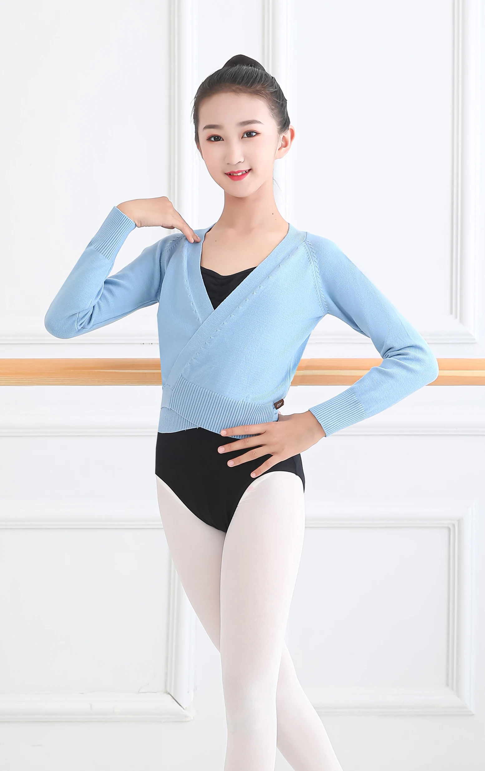 Child Long Sleeve Warm Ups Dance Practice Sweater Ballet Dance Warmup