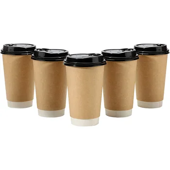 Disposable Custom Logo Paper Cups Biodegradable Kraft Paper Coffee Cup ...