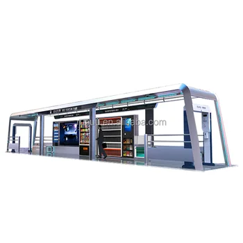 Street Smart Bus Shelter Outdoor Bus Stop with Solar Panels