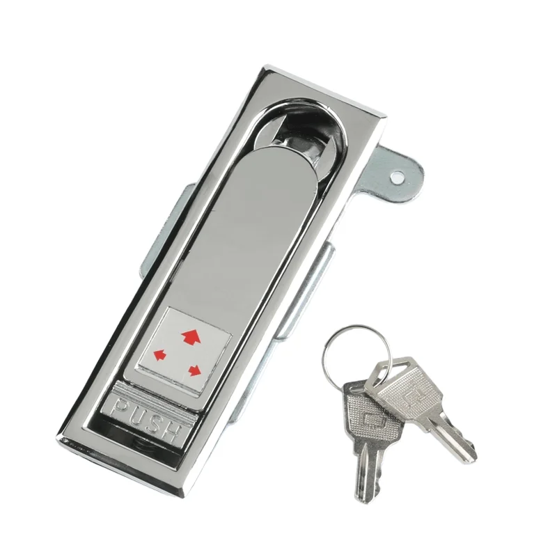 AB104 Alloy 6000 Series Square Flat Lock Distribution Box Cabinet Door Lock Decorations Dustproof Waterproof Spring Lock