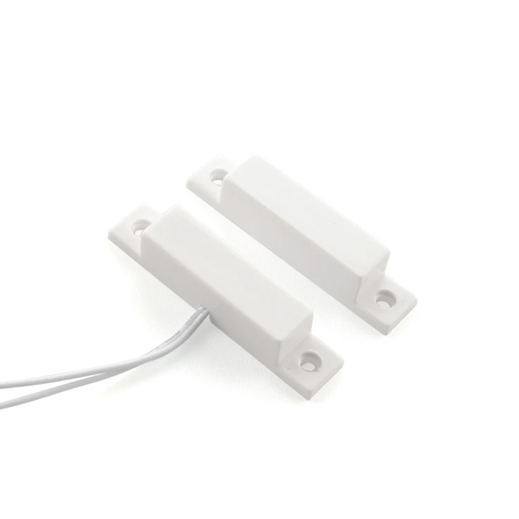 Capteur Magnétique D'alarme Pour Porte/fenêtre - 4 Pièces, Câblé, Contact NC, Blanc