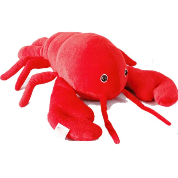 Red Soft Shrimp Plush Toy Cute Promotional Puppet Plush Lobster Toy