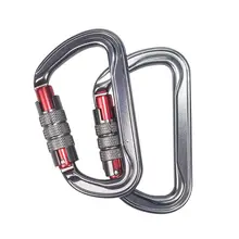 Sales promotion Custom CE High Load Bearing Safety Climbing Carabiner Hook Auto Lock Steel Carabiner