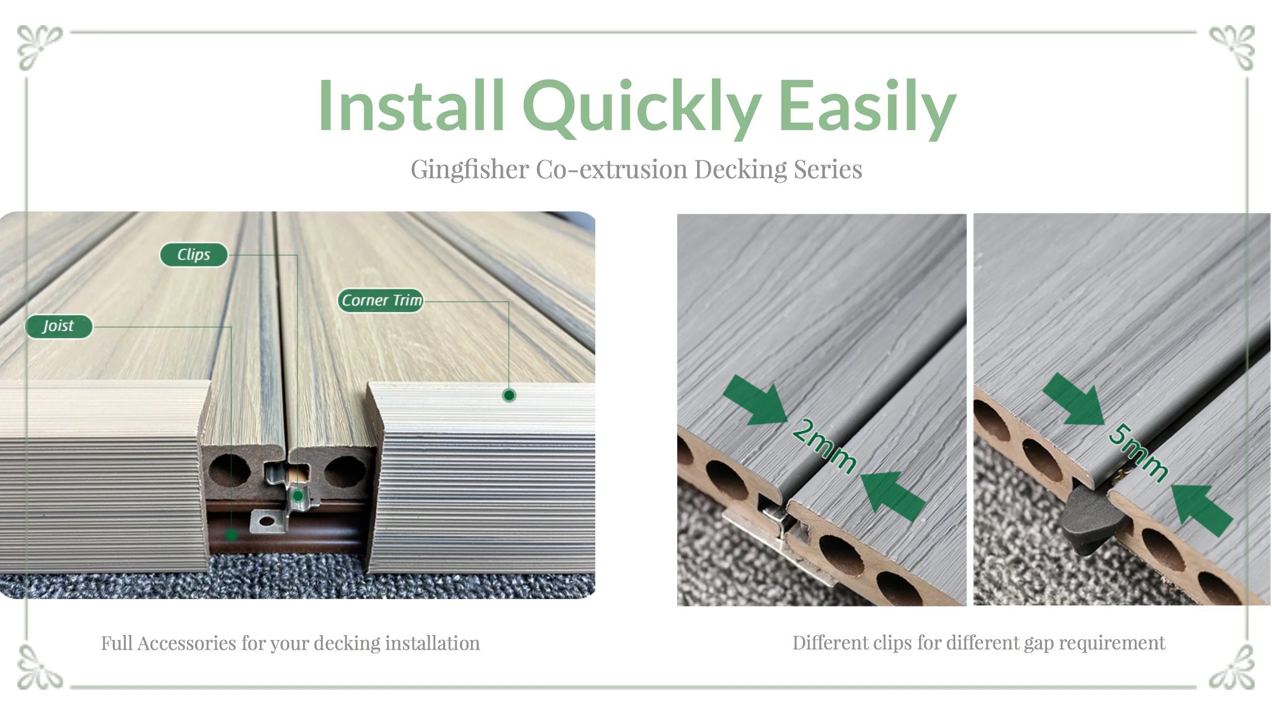 Scratch Resistant Wholesale White Composite Plastic Wpc Hdpe Decking