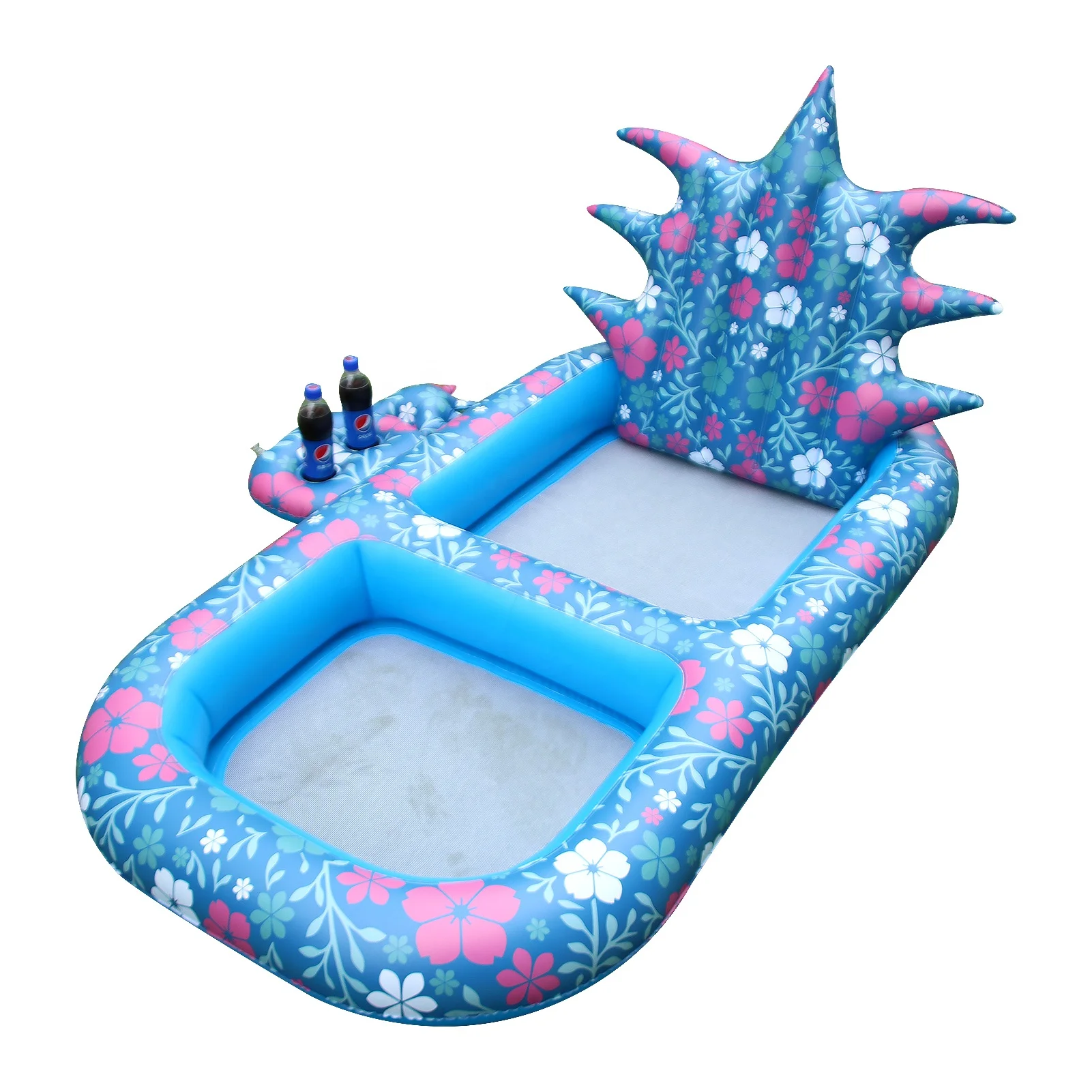 Inflatable Lounge Pool Float With Headrest Backrest Footrest & Cup Holder -  Buy Adult Floats For Lake Floating,Inflatable Rafts For Lakes,Swimming Pool  Floats Product on Alibaba.com