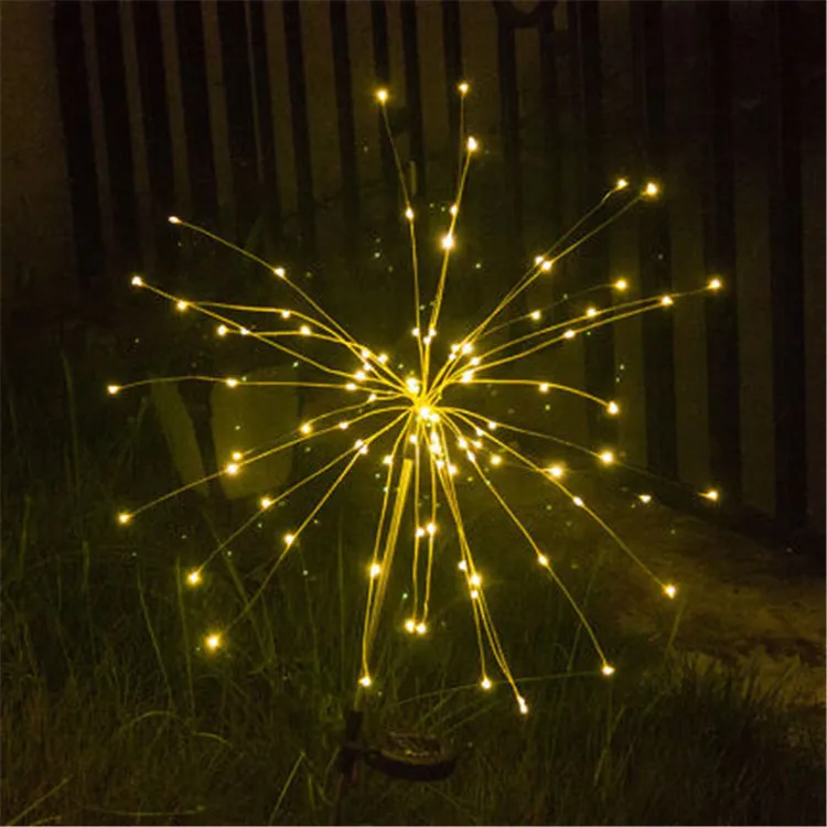 LED Garden Decorative String Lamp Solar Christmas Lights Outdoor Waterproof Firework Stake Light Ground Lamps