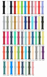 Ремешки для часов мягкий резиновый силиконовый чехол-бампер с Ремешок наручных Apple спортивный ремешок сменный браслет на запястье 38 40 42 44