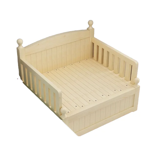 Modern Multi-Functional Solid Wood Baby Bed Telescopic Splicing for Bedroom Living Room Dining Application