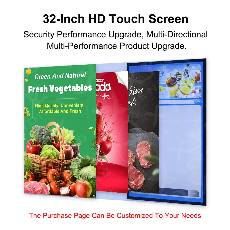 XYZ Custom Touch Screen Vending Machine for Fresh Foods