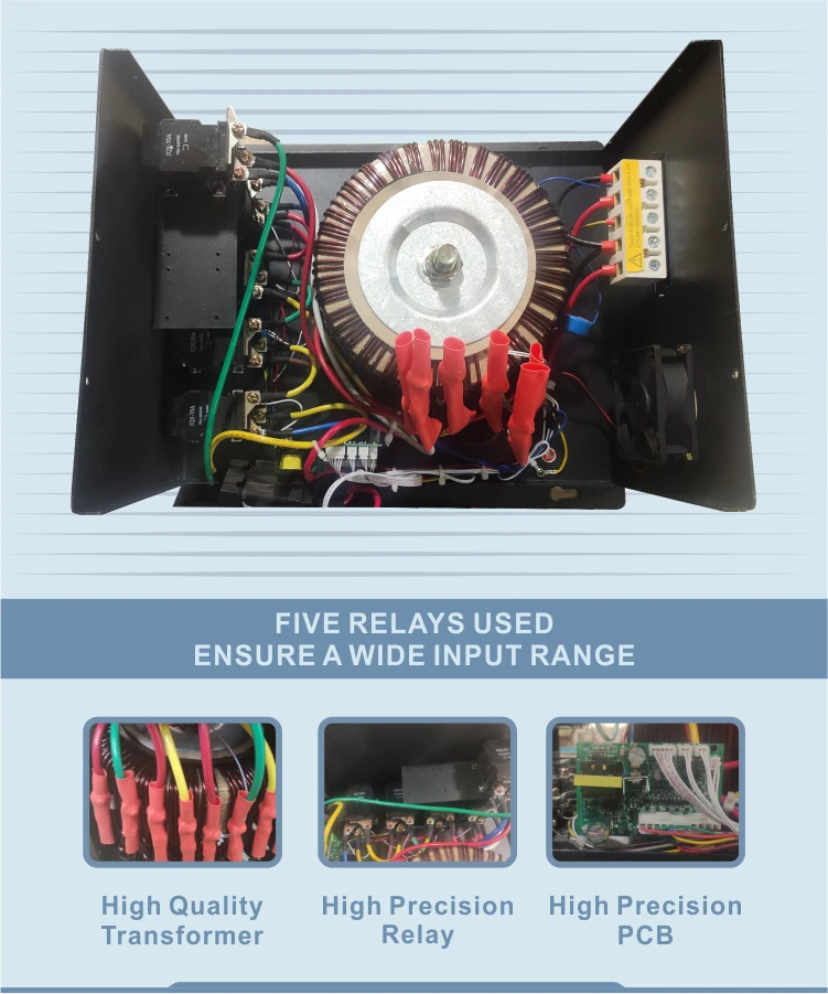 Current Stabilizer 6kVA Voltage Stabilizer AC220V Single Phase Regulator for Home ...