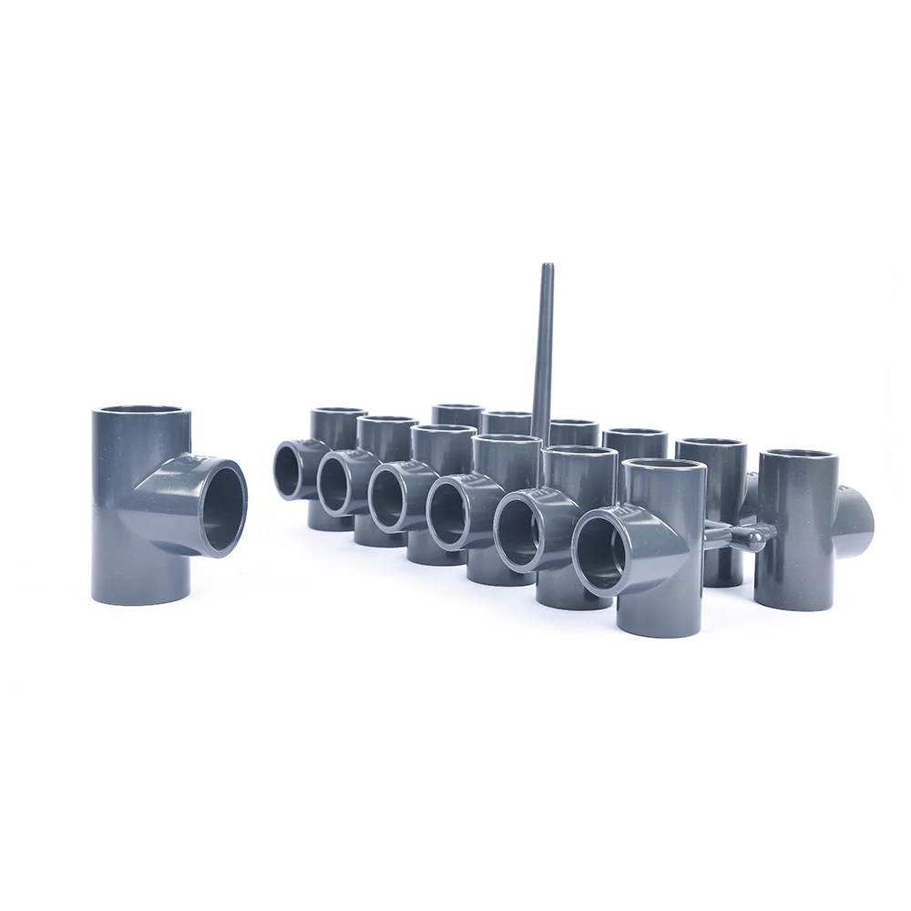 Free Sample DIN Standards Industrial Grade UPVC Tee Pipe Fittings UPVC chemical plastics Tee priceUPVC PIPE UPVC VALVE UPVC PIPE FITTING