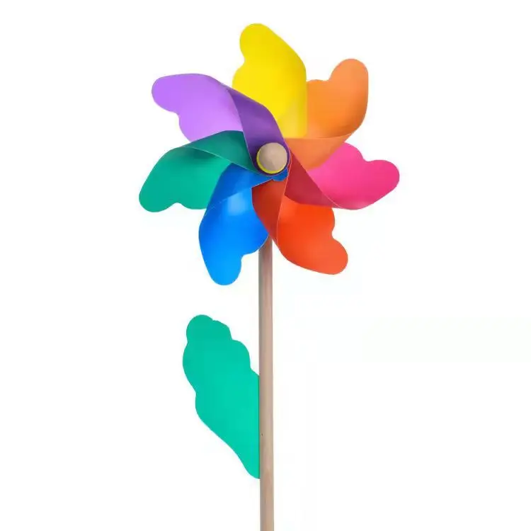 Рекламная пластиковая ветряная мельница с 6 лезвиями для вечеринки, сада, свадьбы, украшения для детей