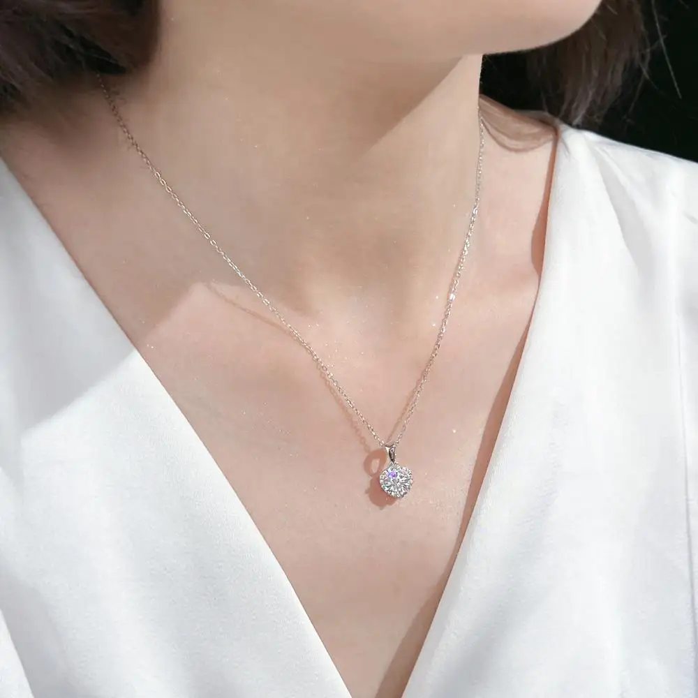KAKODIY Heart Shape Pendant 925 Sterling Silver Women's Necklace Engagement Wedding Necklace Jewelry detail 2