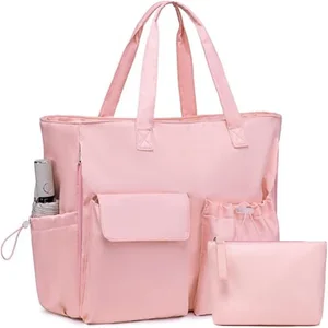 Custom Large Capacity Waterproof Women Tote Bag Pool Bag Travel Bag Women's Casual Yoga Bag with Zipper