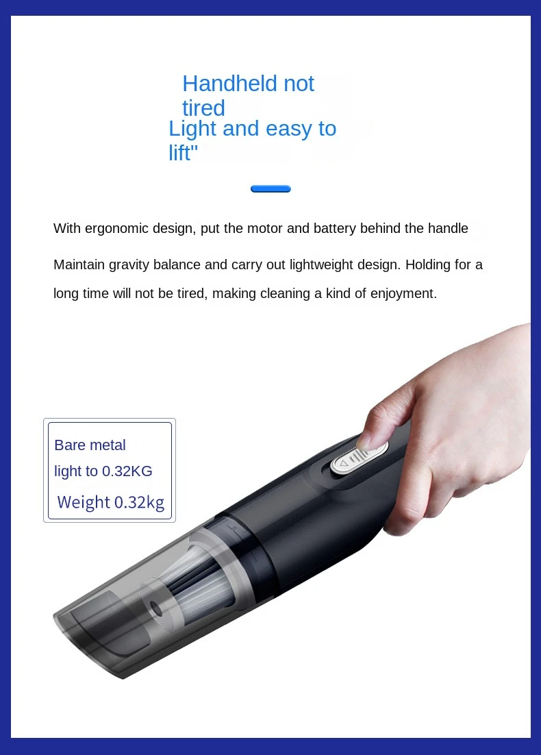 High Quality Car Vacuum Cleaner Mini 10000pa Rechargeable Super Suction