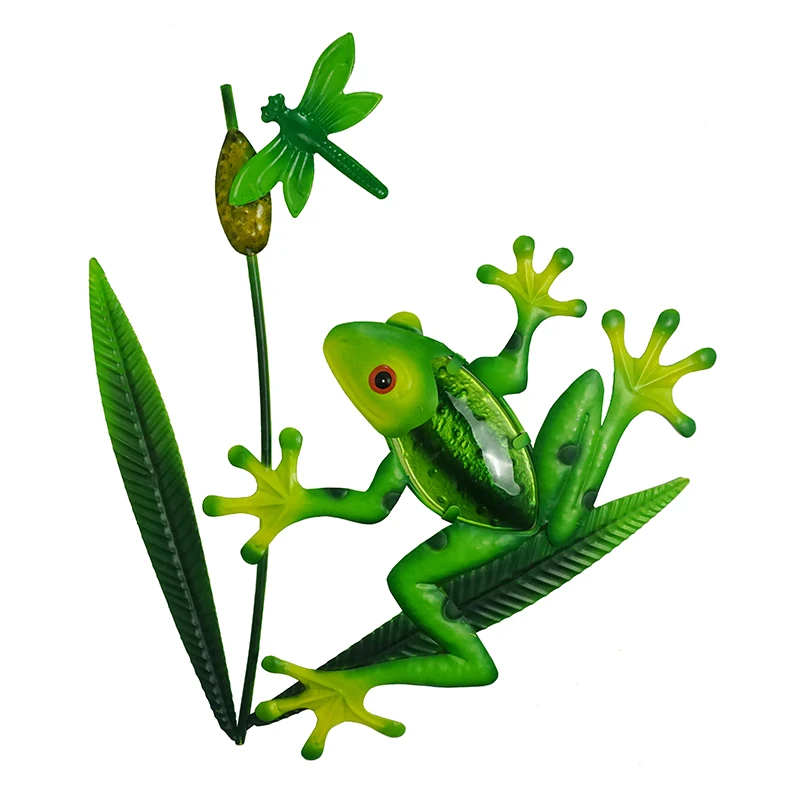 Liffy Wall  Metal With Glass Frog Wall frog wall decor