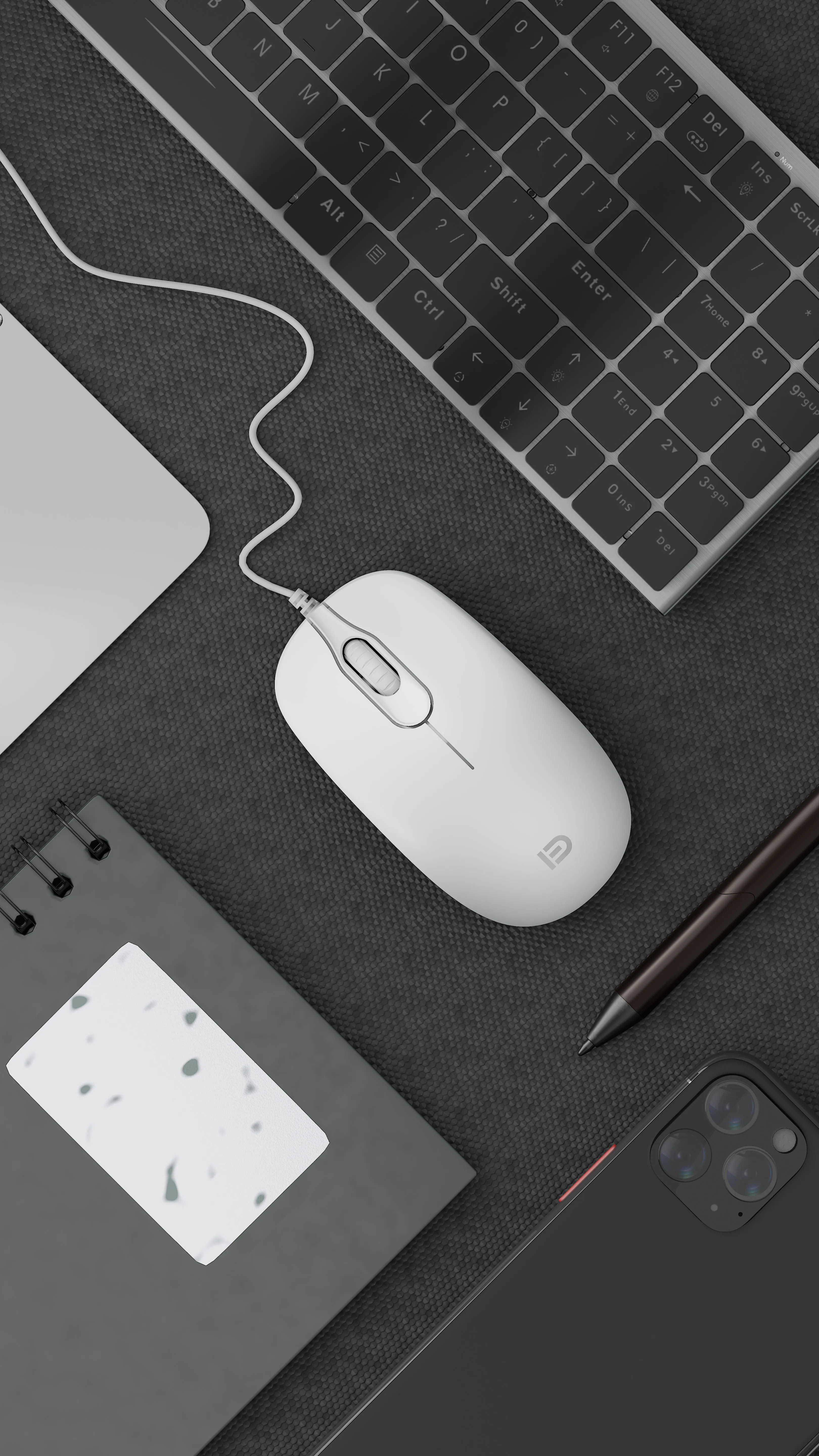 FD 3800N Backlit Wired USB Computer Mouse 3-Button Responsive and Precise with Scrolling Tracking for Desktops Single Black