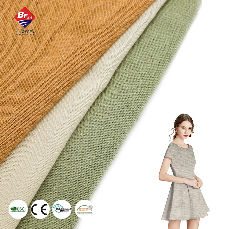 High Quality 40%polyester 40%Rayon 20%cotton Recycled Organic Plain Woven Jersey Fabric