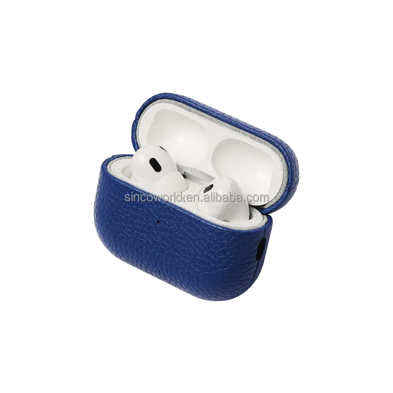Custom Genuine Leather Material Earbud Case for AirPods GRS Pure Color Bluetooth Wireless Headphone Accessories