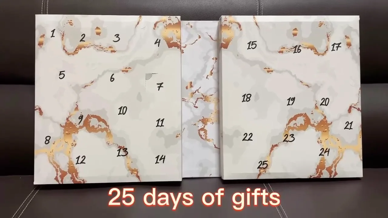 Christmas Countdown Charm Bracelet Advent Calendar 24 Day Box Packaging