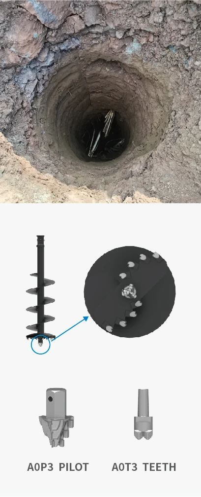 YA18000 Maximum Drilling Depth up to 12 Meters Spiral Type Landscape Construction Earth Drill for Construction Equipment details