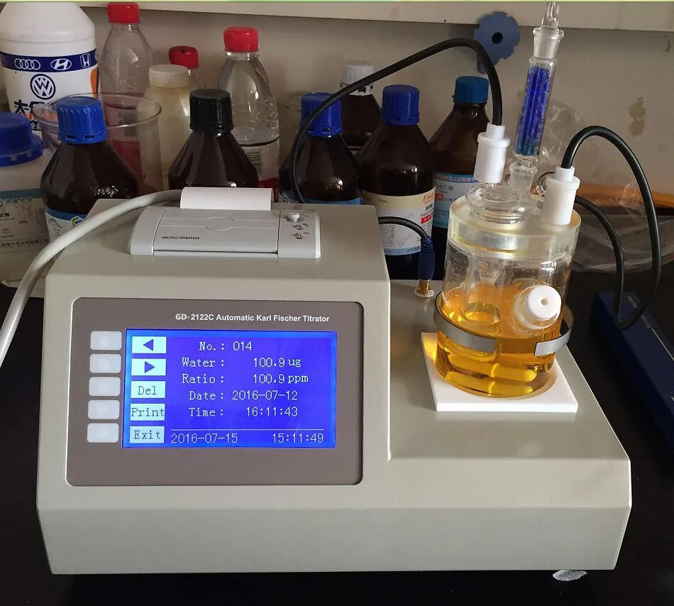 Aparelho De Titulação pelo Método Coulométrica Karl Fischer automático para  Óleo De Hidrocarboneto, image size:950x854