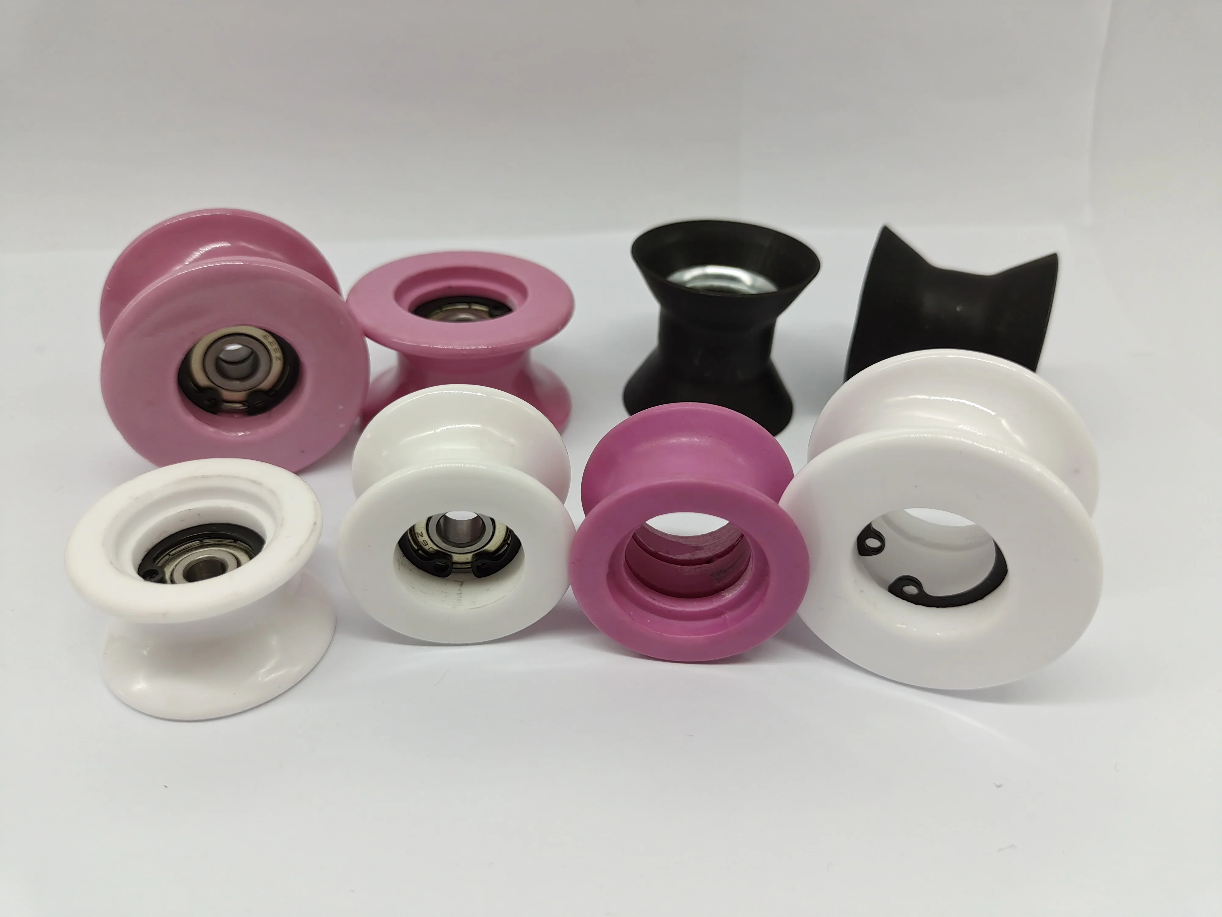 32mm Alumina Ceramic Wire Cable Guides , Pulley Ceramic Wire Rollers