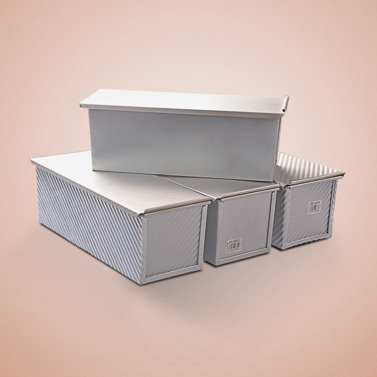 New Arrival Rectangle Nonstick Toast Bread Baking Tray Carbon Steel Loaf Pan With Lid