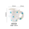 High-end hand-painted mug-little blue flowers