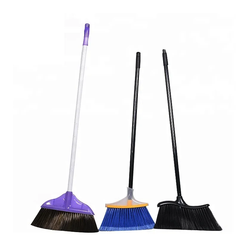 Buy Wholesale China 18 Push Broom Outdoor Indoor Long Steel Handle For  Concrete Wood Tile Floor Bathroom Kitchen Patio & Broom at USD 2.65