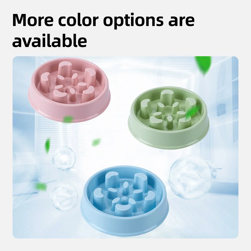 Wholesale Non-slip Plastic Slow Feeder Bloat Stop Dog Food Bowl with F - product detail 7