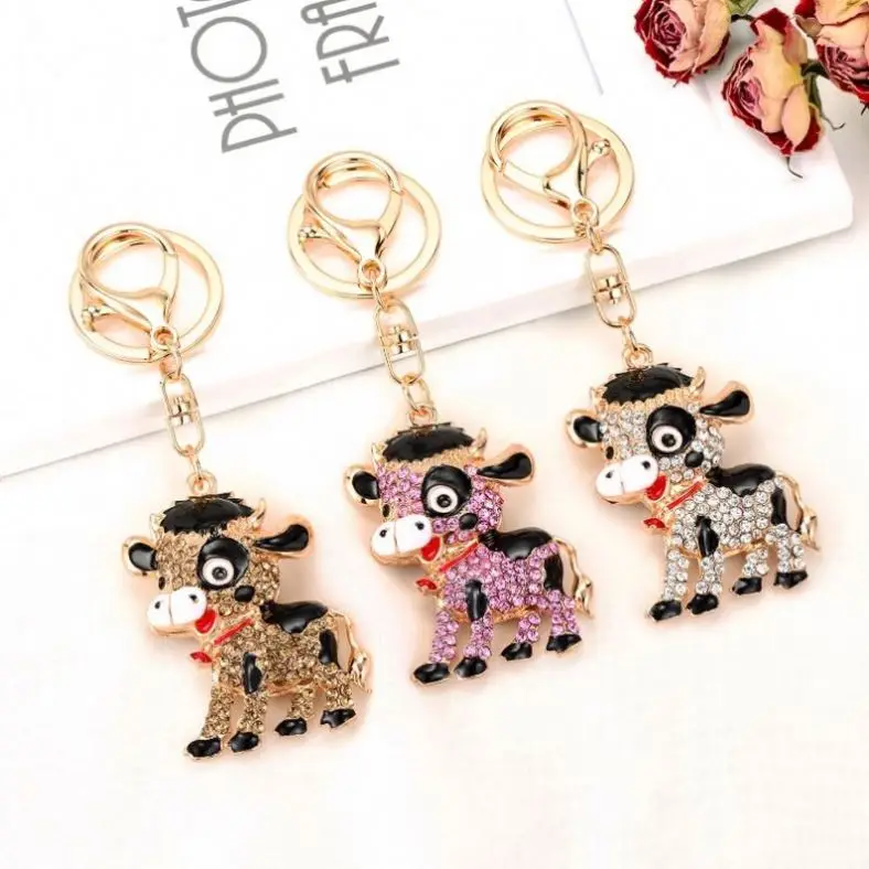Highland Cow Silicone Bead Keychain - Wristlet Keyring With Tassel For Women, Animal Lover Gift