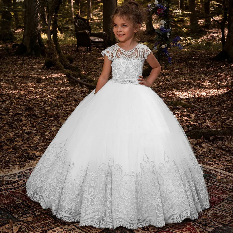 Abito Lungo Pasquale In Seta Asiatica Per Bambina – Fatto A Mano, Stile Ball Gown, Multistagione, Nuovo Senza Etichette, Venditore USA
